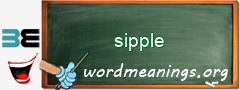 WordMeaning blackboard for sipple